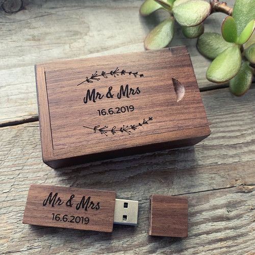 Personalised wooden usb - personalised, 2.0